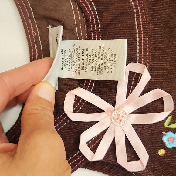 🩷🤎🌸18M brown corduroy dress🌸🤎🩷 - Picture 4 of 5